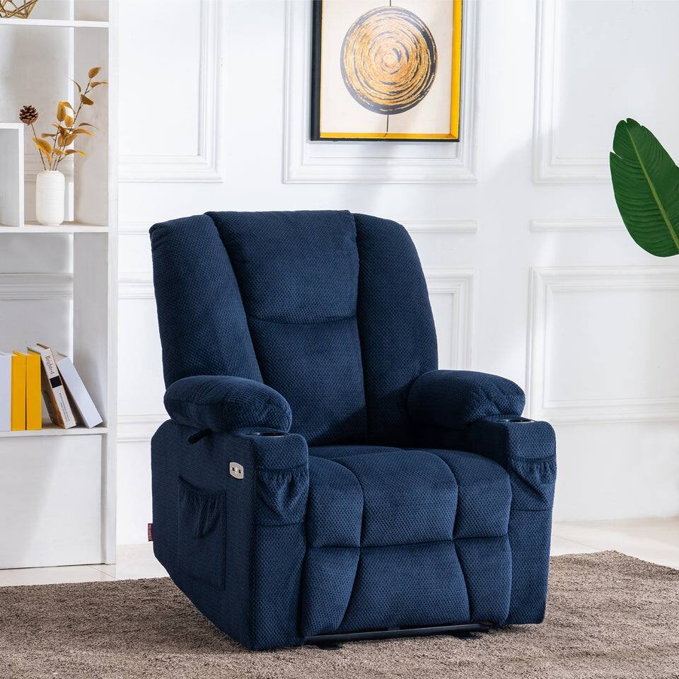 Navy blue recliners for sale discount